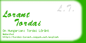 lorant tordai business card